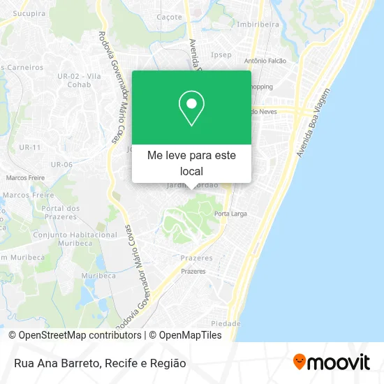 Rua Ana Barreto mapa
