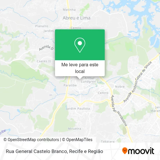 Rua General Castelo Branco mapa