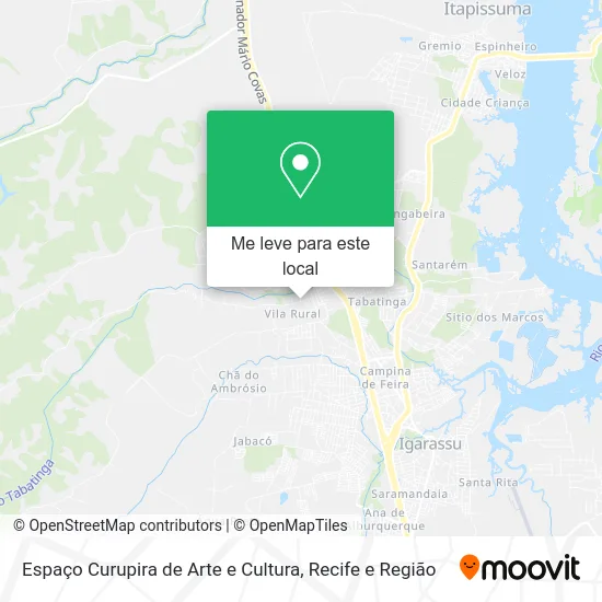 Espaço Curupira de Arte e Cultura mapa