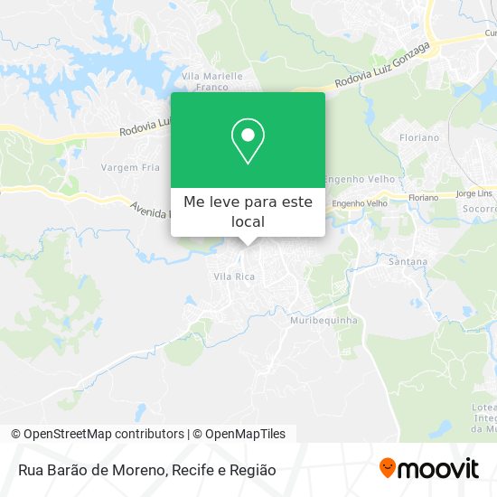 Rua Barão de Moreno mapa