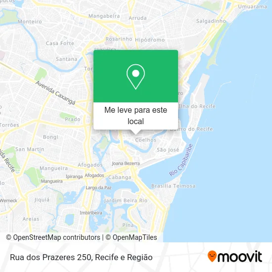 Rua dos Prazeres 250 mapa