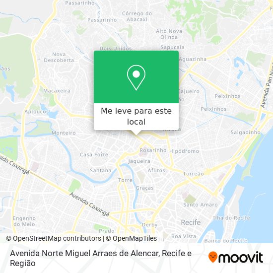 Avenida Norte Miguel Arraes de Alencar mapa