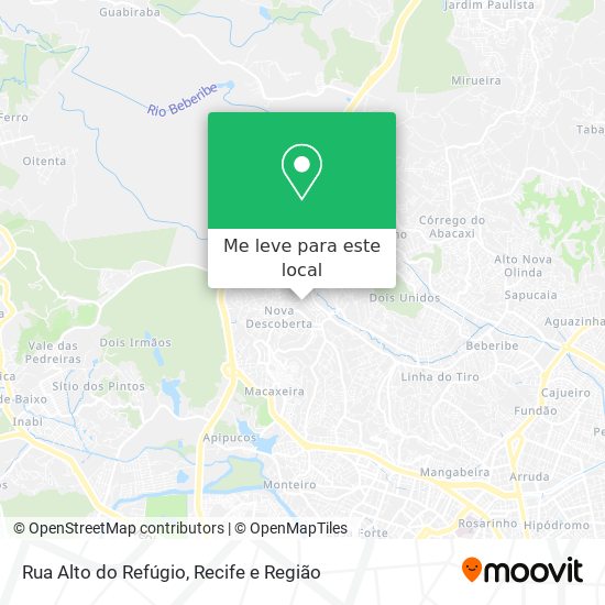 Rua Alto do Refúgio mapa