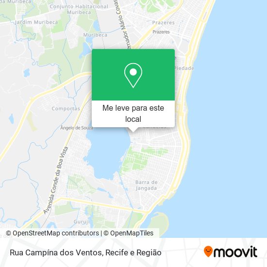 Rua Campína dos Ventos mapa
