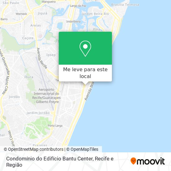 Condomínio do Edifício Bantu Center mapa