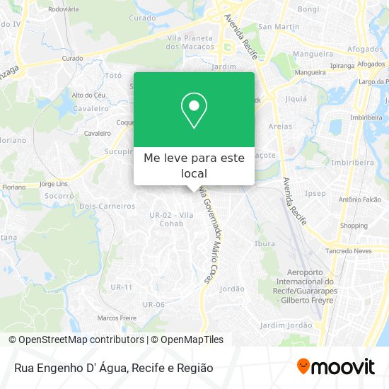 Rua Engenho D' Água mapa