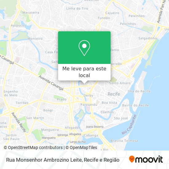 Rua Monsenhor Ambrozino Leite mapa