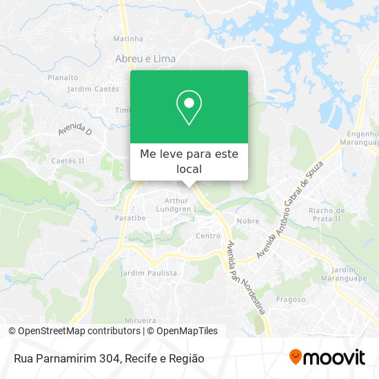 Rua Parnamirim 304 mapa