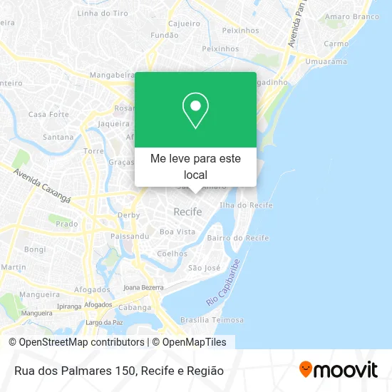 Rua dos Palmares 150 mapa