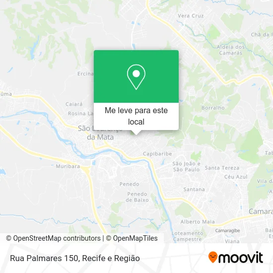 Rua Palmares 150 mapa