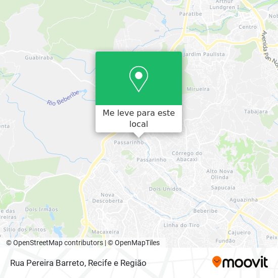 Rua Pereira Barreto mapa