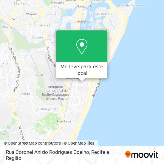 Rua Coronel Anizío Rodrigues Coelho mapa