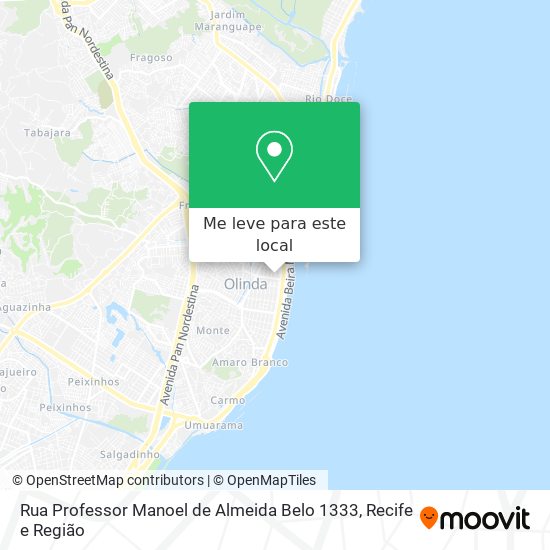 Rua Professor Manoel de Almeida Belo 1333 mapa