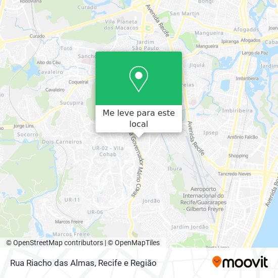 Rua Riacho das Almas mapa