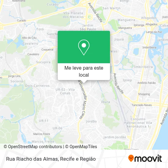 Rua Riacho das Almas mapa