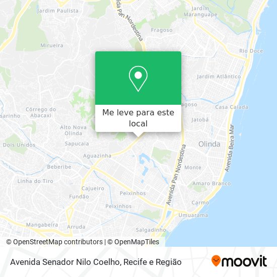 Avenida Senador Nilo Coelho mapa