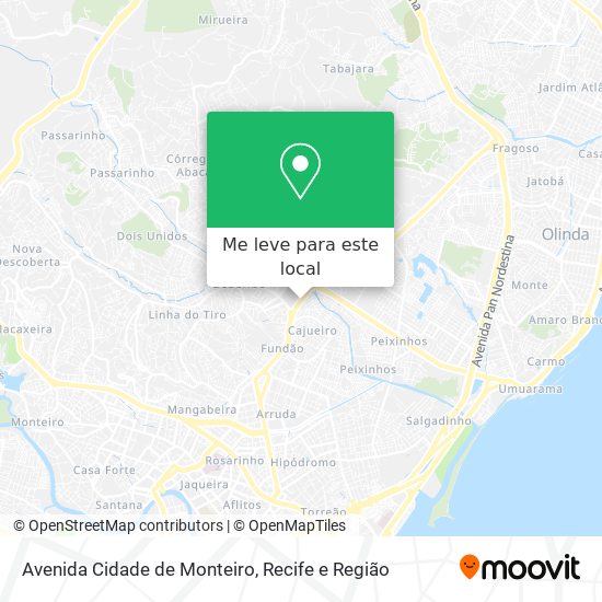 Avenida Cidade de Monteiro mapa