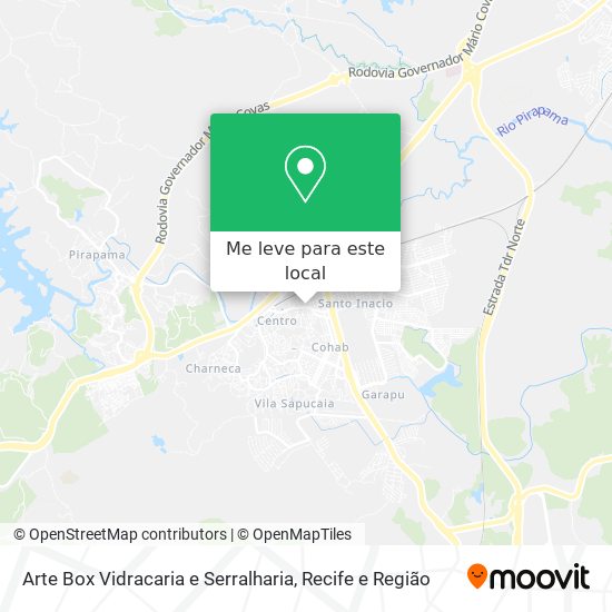 Arte Box Vidracaria e Serralharia mapa