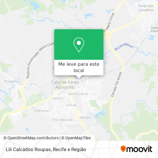 Lili Calcados Roupas mapa