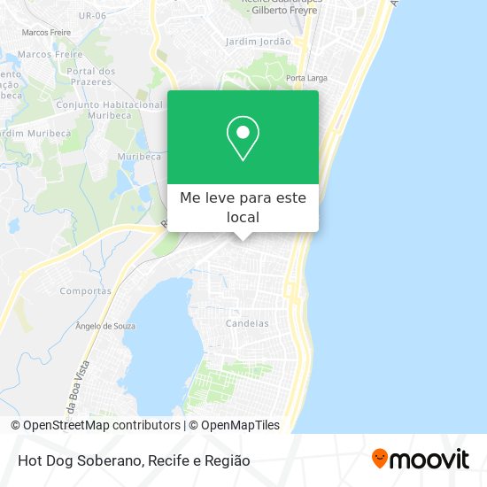 Hot Dog Soberano mapa