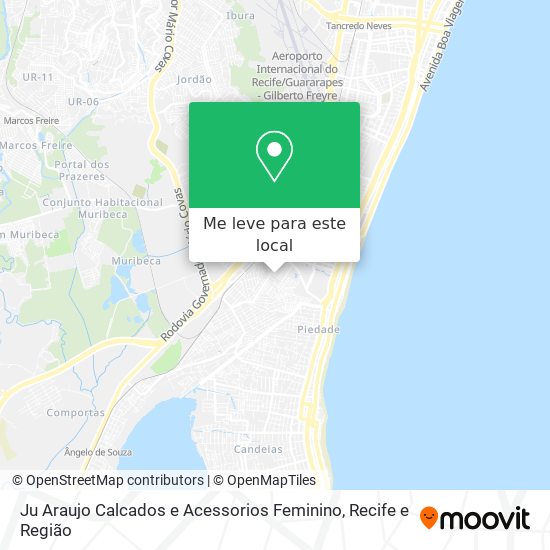 Ju Araujo Calcados e Acessorios Feminino mapa
