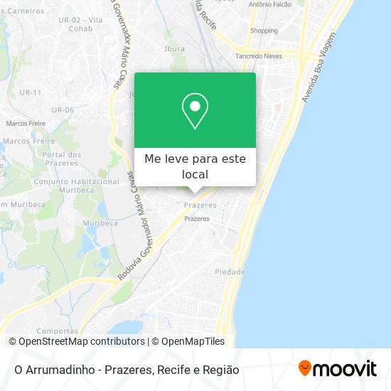 O Arrumadinho - Prazeres mapa