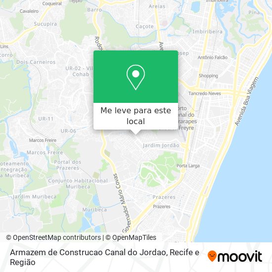 Armazem de Construcao Canal do Jordao mapa