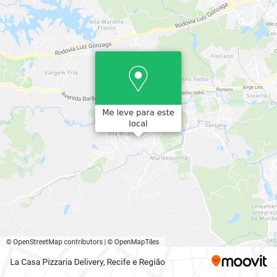 La Casa Pizzaria Delivery mapa