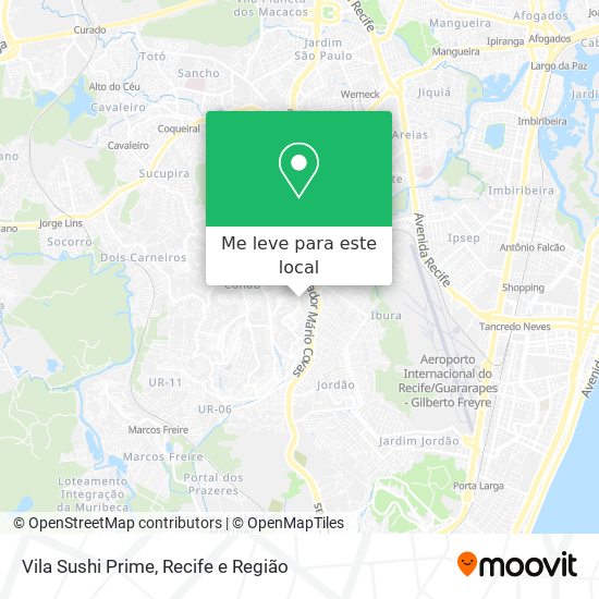 Vila Sushi Prime mapa