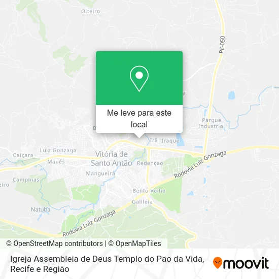 Igreja Assembleia de Deus Templo do Pao da Vida mapa