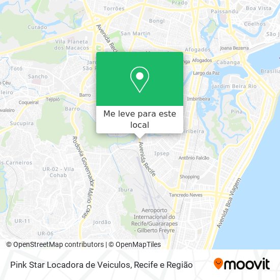 Pink Star Locadora de Veiculos mapa