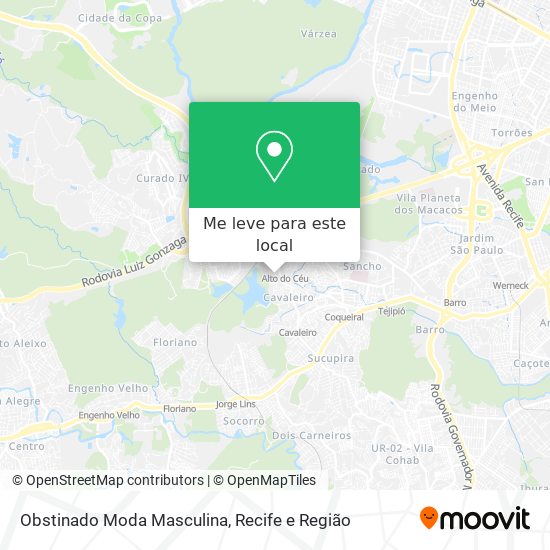 Obstinado Moda Masculina mapa