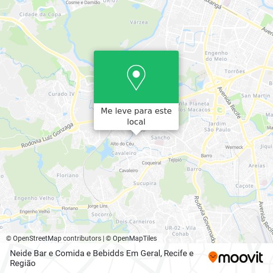 Neide Bar e Comida e Bebidds Em Geral mapa