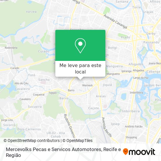 Mercevolks Pecas e Servicos Automotores mapa