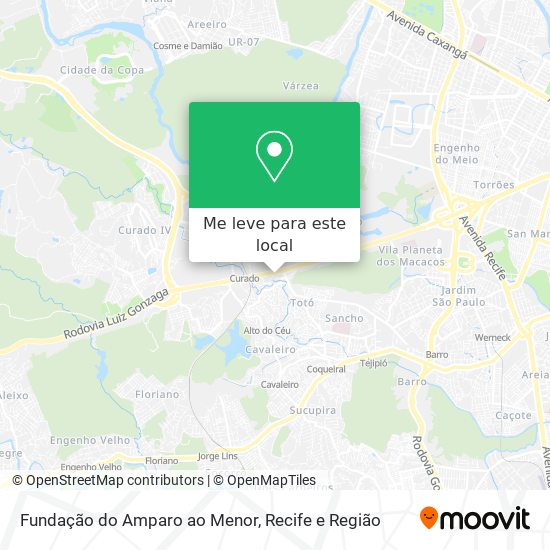 Fundação do Amparo ao Menor mapa