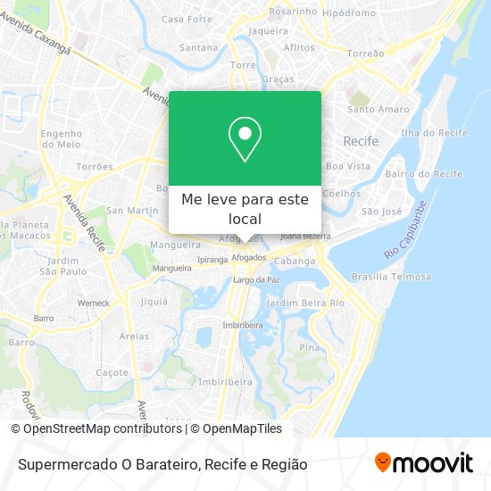 Supermercado O Barateiro mapa