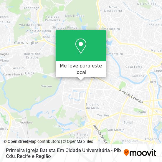 Primeira Igreja Batista Em Cidade Universitária - Pib Cdu mapa