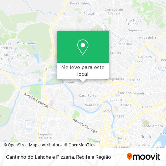 Cantinho do Lahche e Pizzaria mapa