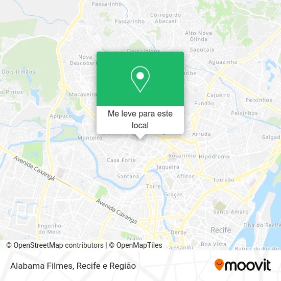 Alabama Filmes mapa