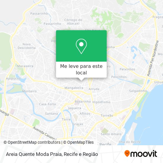 Areia Quente Moda Praia mapa