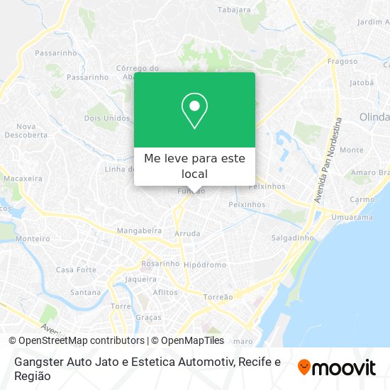 Gangster Auto Jato e Estetica Automotiv mapa