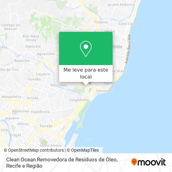 Clean Ocean Removedora de Resíduos de Óleo mapa