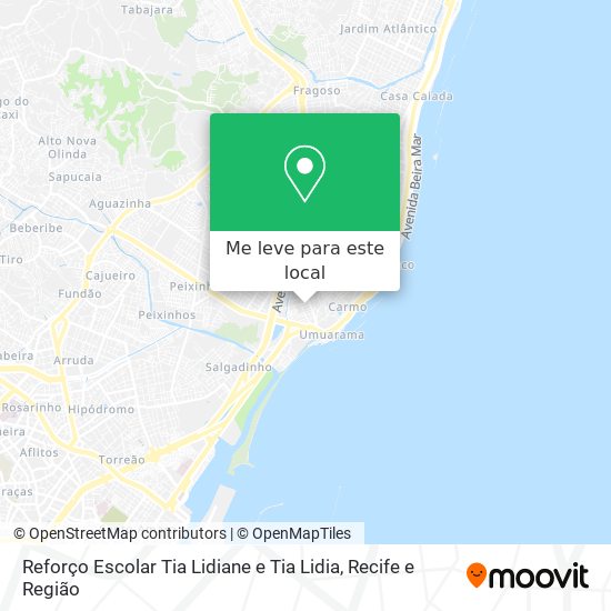 Reforço Escolar Tia Lidiane e Tia Lidia mapa