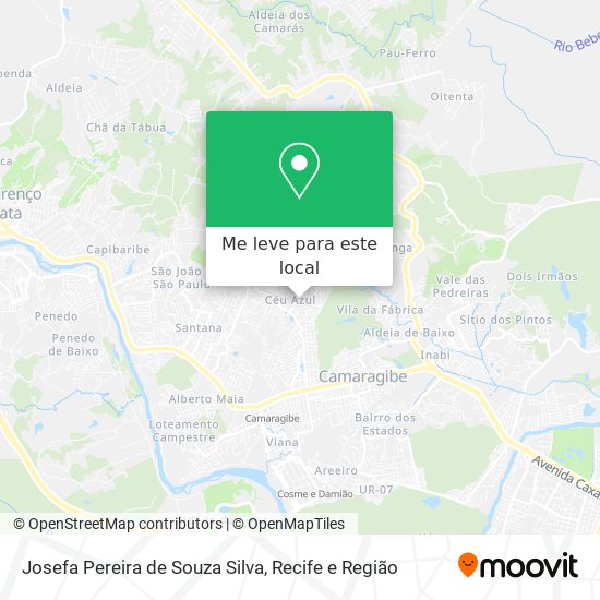 Josefa Pereira de Souza Silva mapa