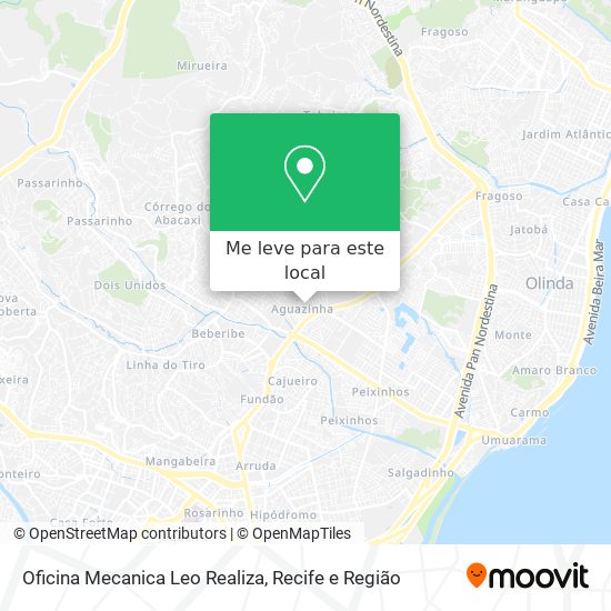 Oficina Mecanica Leo Realiza mapa