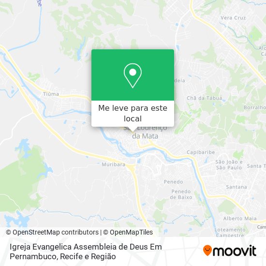 Igreja Evangelica Assembleia de Deus Em Pernambuco mapa
