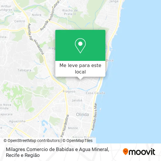 Milagres Comercio de Babidas e Agua Mineral mapa