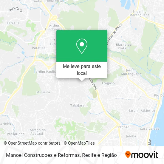 Manoel Construcoes e Reformas mapa
