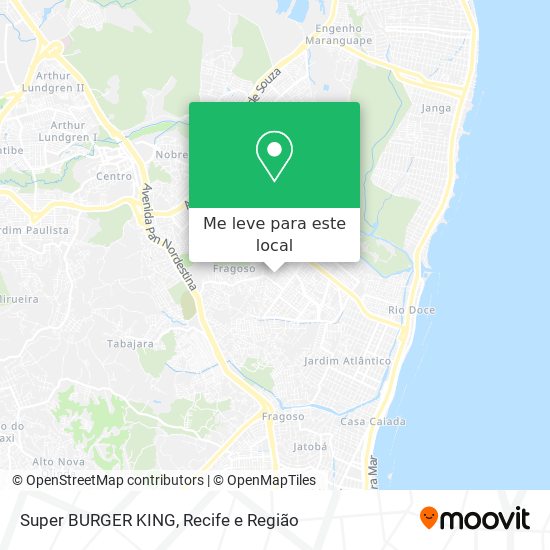 Super BURGER KING mapa