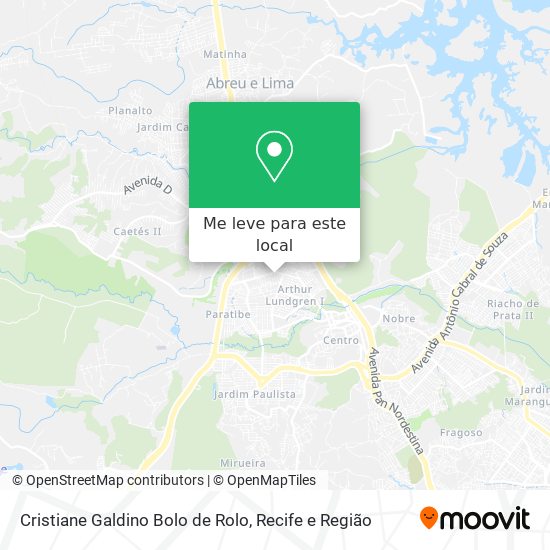 Cristiane Galdino Bolo de Rolo mapa